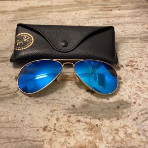 Rayban Blue and gold aviators